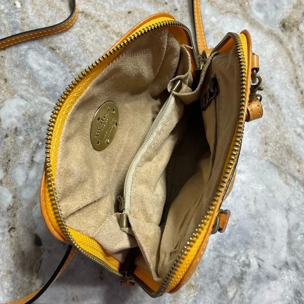 Pratesi Firenze Volterra Genuine Leather Handbag in Cognac